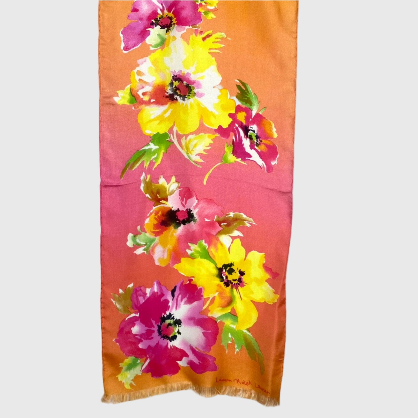 RALPH LAUREN Designer Silk Scarf - Long - 4919