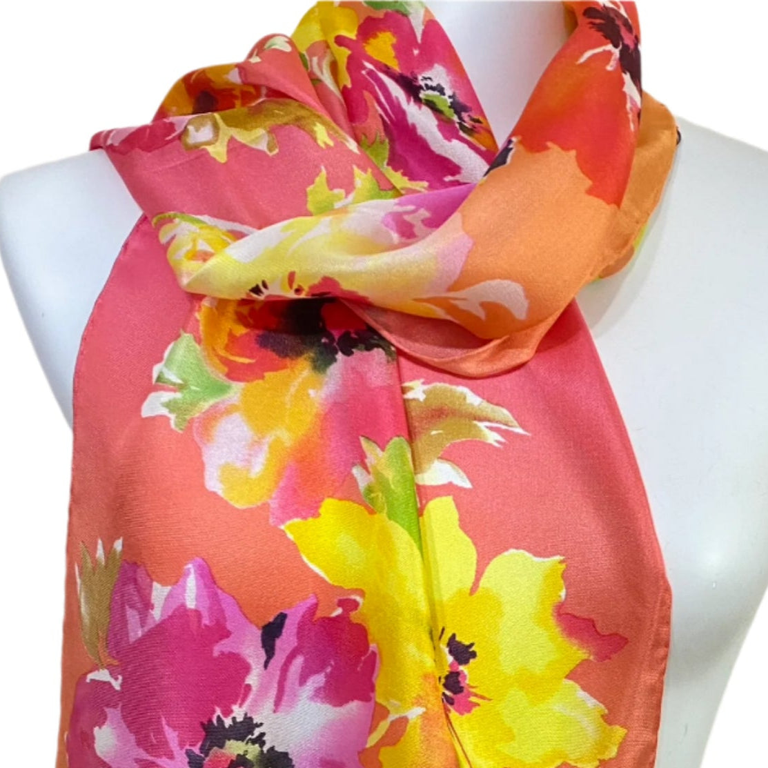 RALPH LAUREN Designer Silk Scarf - Long - 4919
