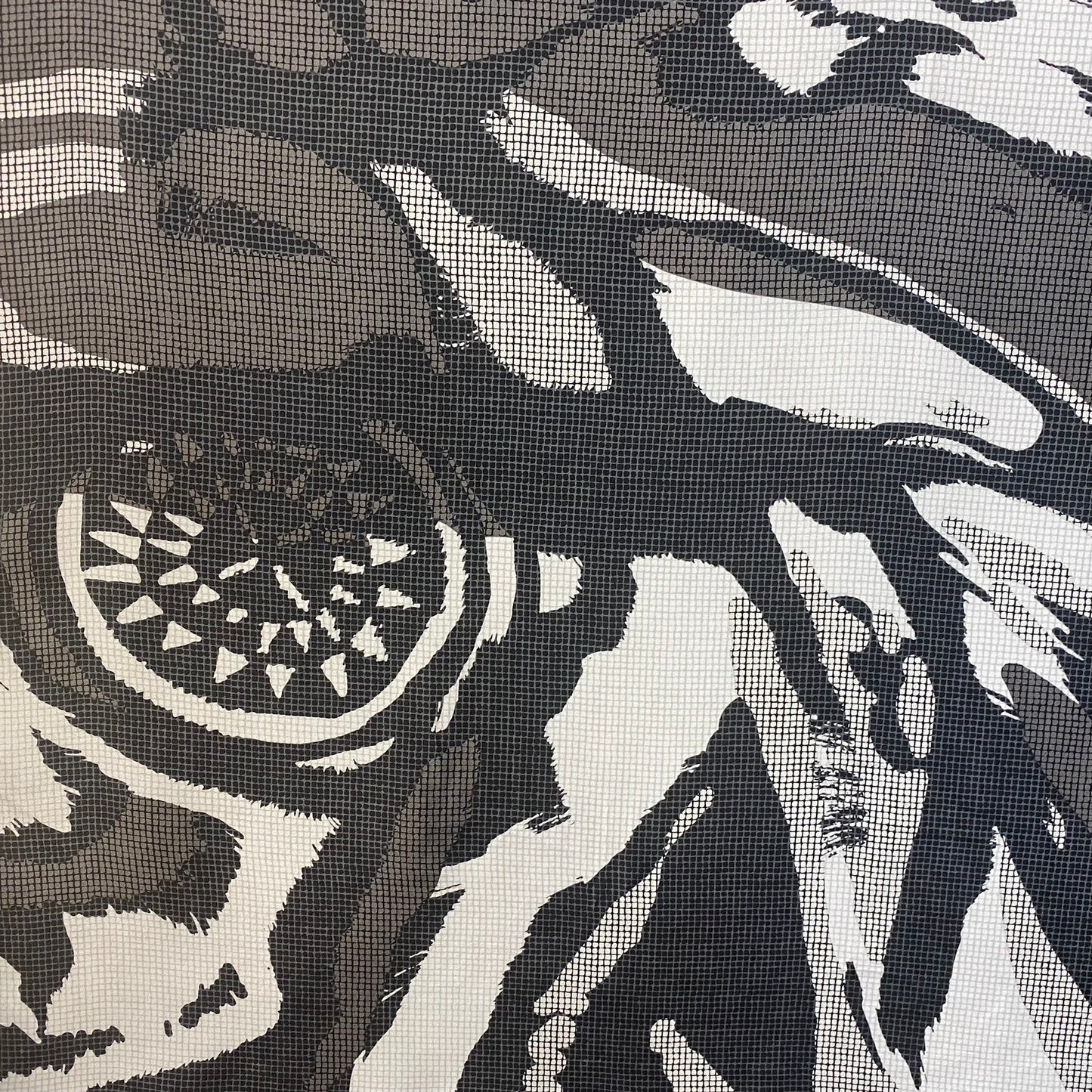 ADRIENNE LANDAU Silk Scarf - Abstract Art - 34" Square - 4953