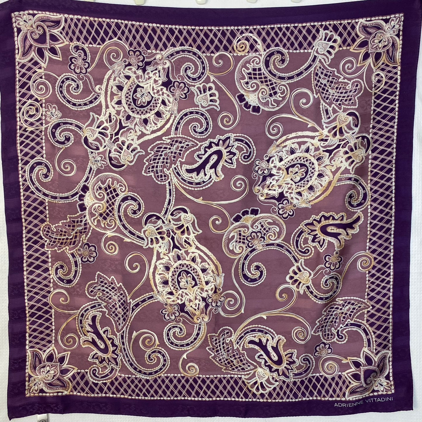 Adrienne Vittadini Silk Scarf - Square - 4971