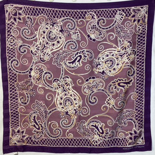 Adrienne Vittadini Silk Scarf - Square - 4971