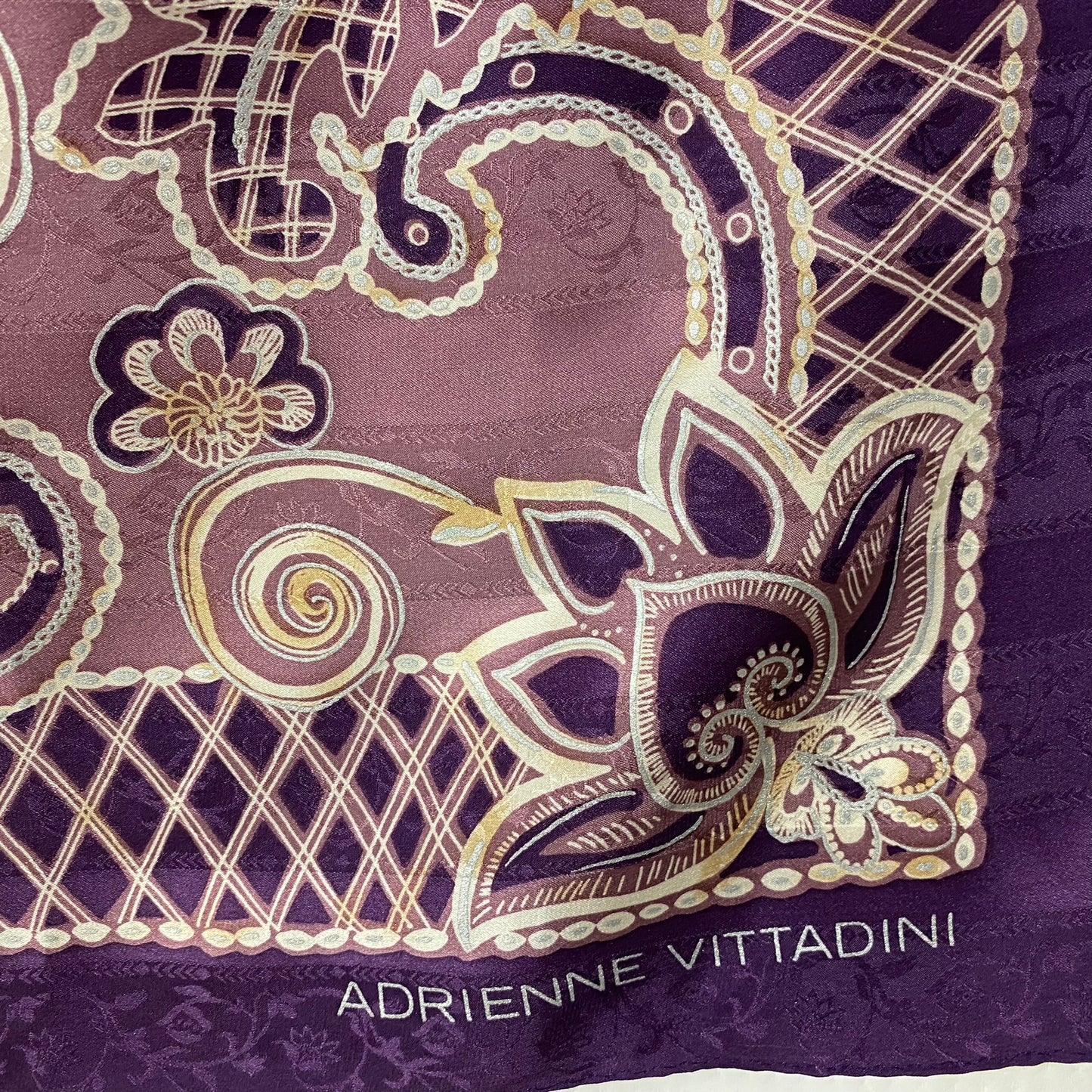 Adrienne Vittadini Silk Scarf - Square - 4971