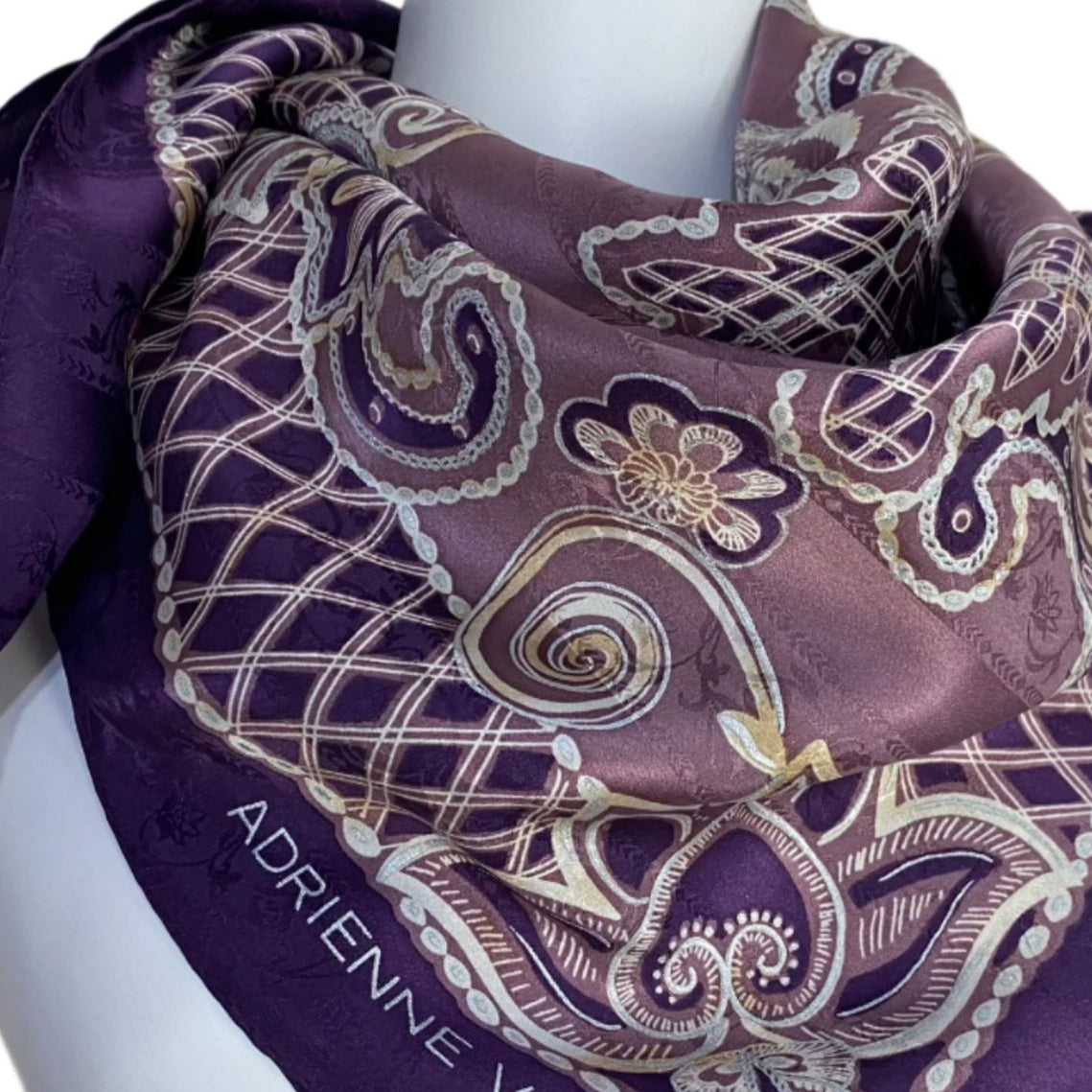 Adrienne Vittadini Silk Scarf - Square - 4971