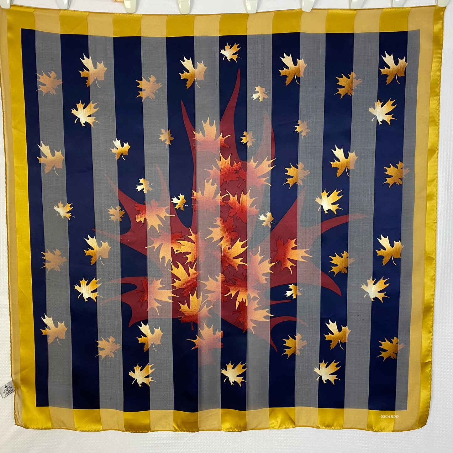 Oscardo Maple Leaf Silk Scarf - Square - 4956