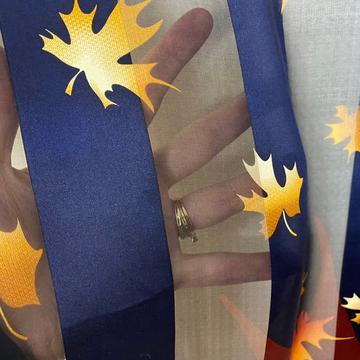 Oscardo Maple Leaf Silk Scarf - Square - 4956