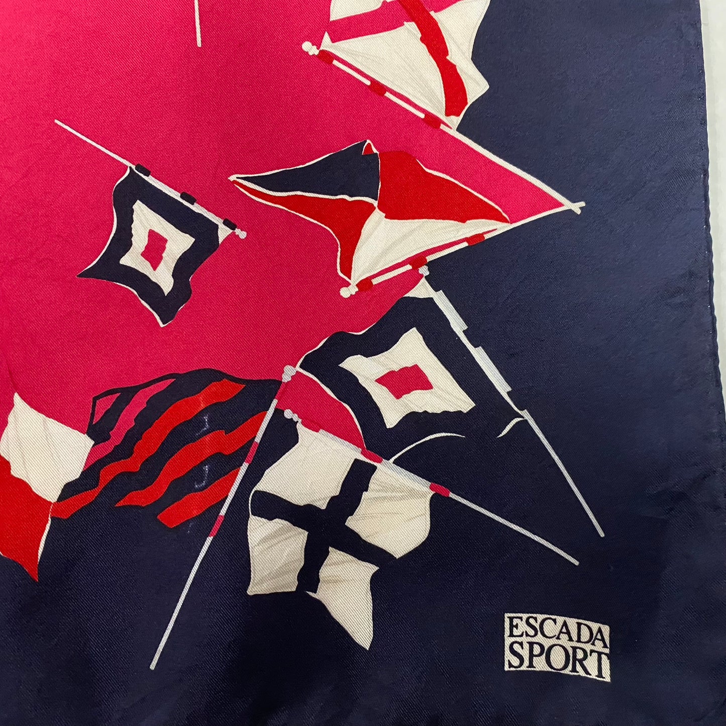 ESCADA Silk Scarf - Flags - 20" Square - 4986