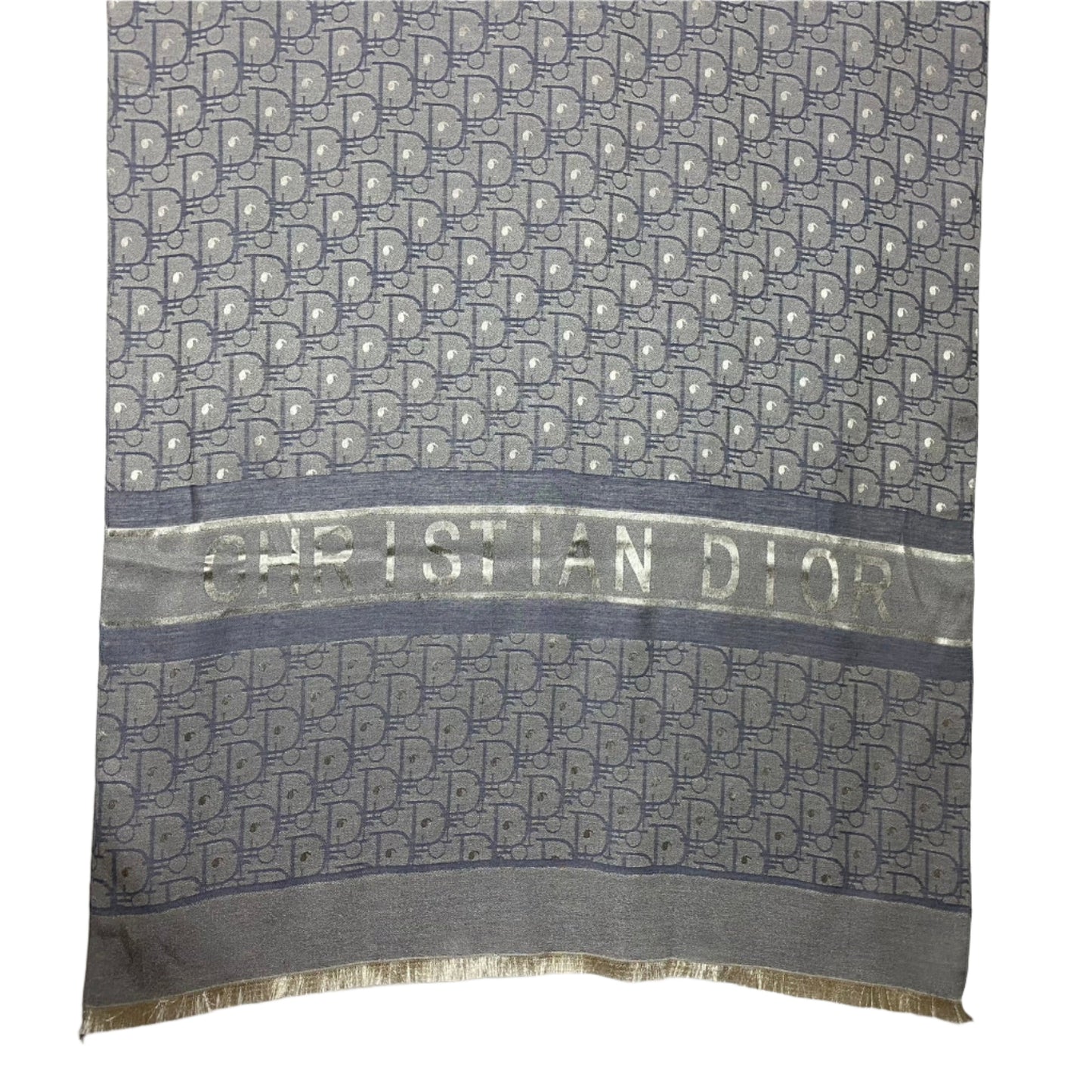 Christian Dior scarf with logo pattern on a white background