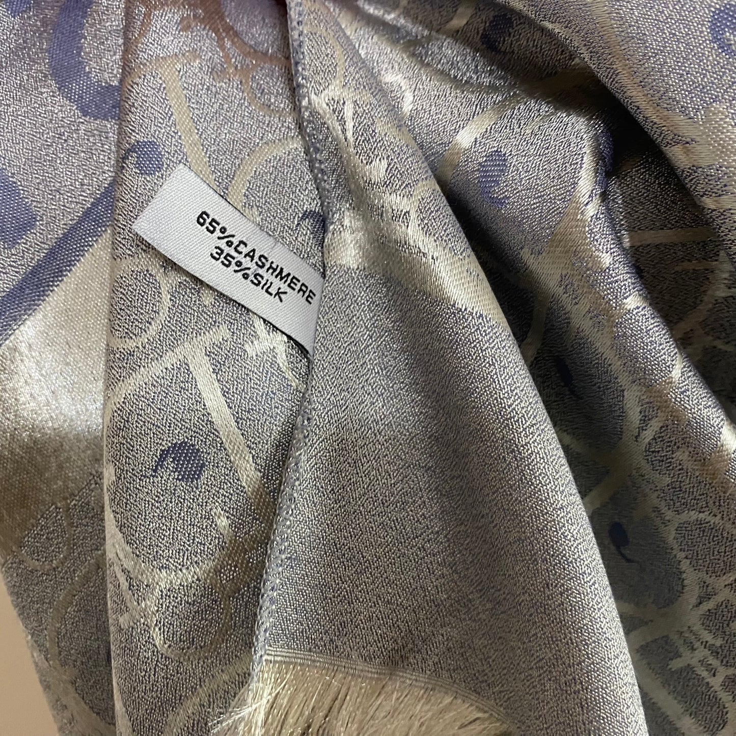 CHRISTIAN DIOR Cashmere Silk Scarf - Monogram - 27" x 76" Long - 4989