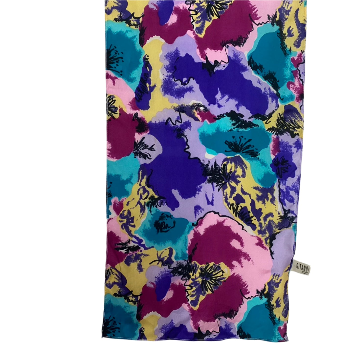Gitano Floral Art Silk Scarf Long - 4993