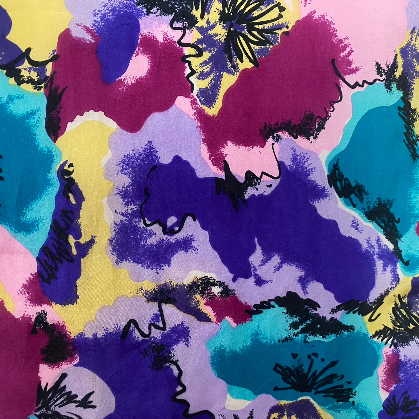 Gitano Floral Art Silk Scarf Long - 4993