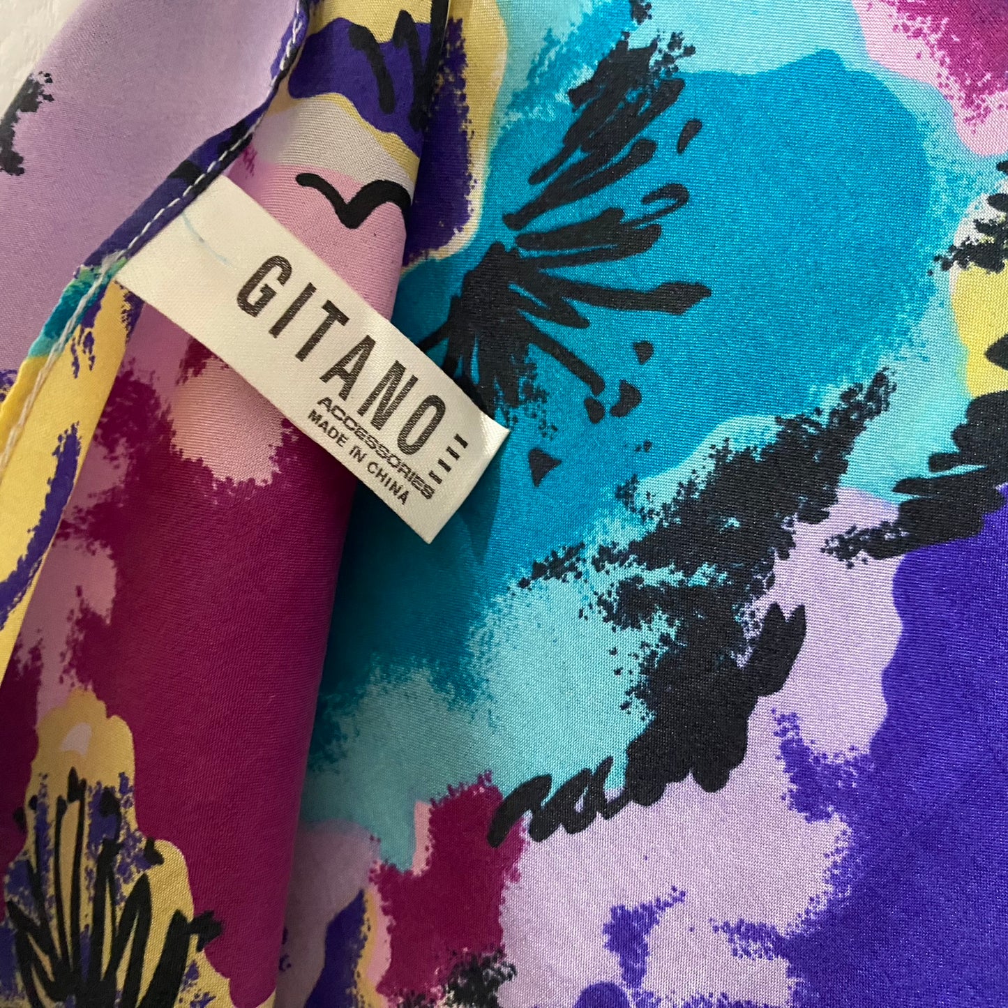 Gitano Floral Art Silk Scarf Long - 4993