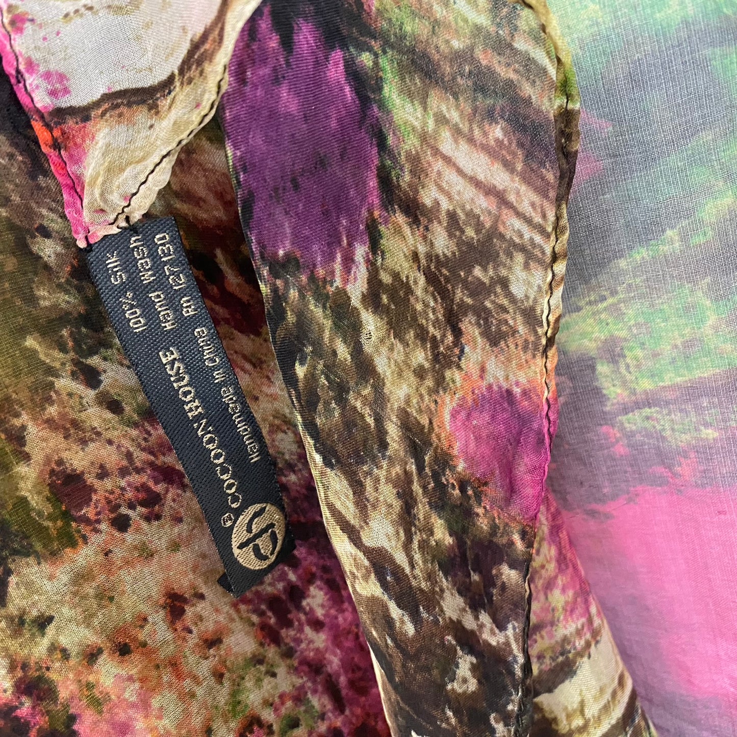 Cocoon House Abstract Art Silk Scarf - Long – 4996