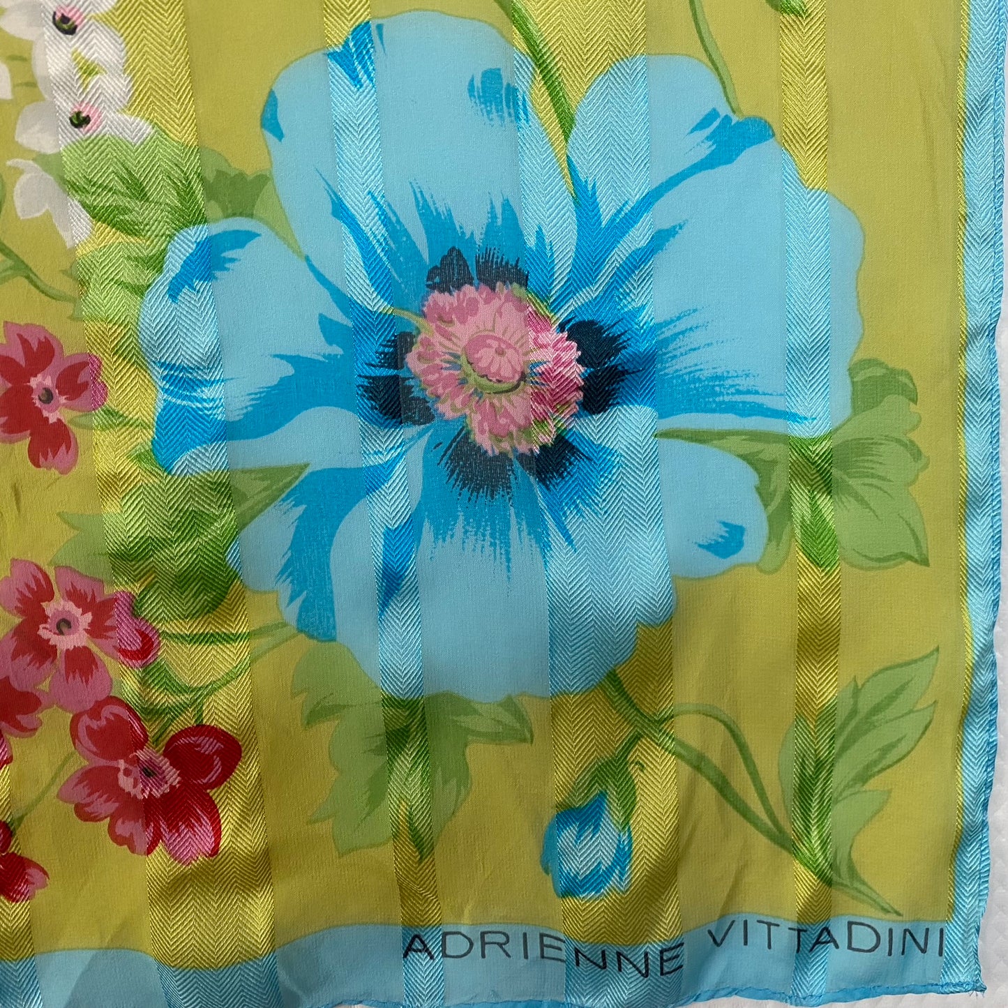 ADRIENNE VITTADINI Silk Scarf - Floral - 11" x 52" Long - 4998