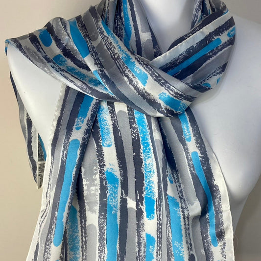 Echo Abstract Art Silk Scarf - Long – 5000