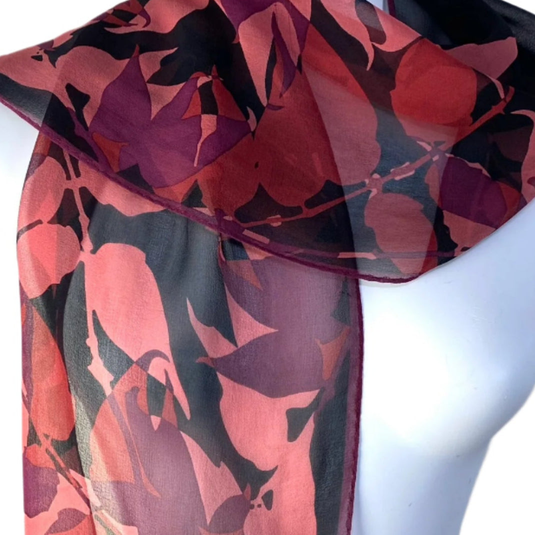 Jones New York Floral Art Silk Scarf - Long – 5006