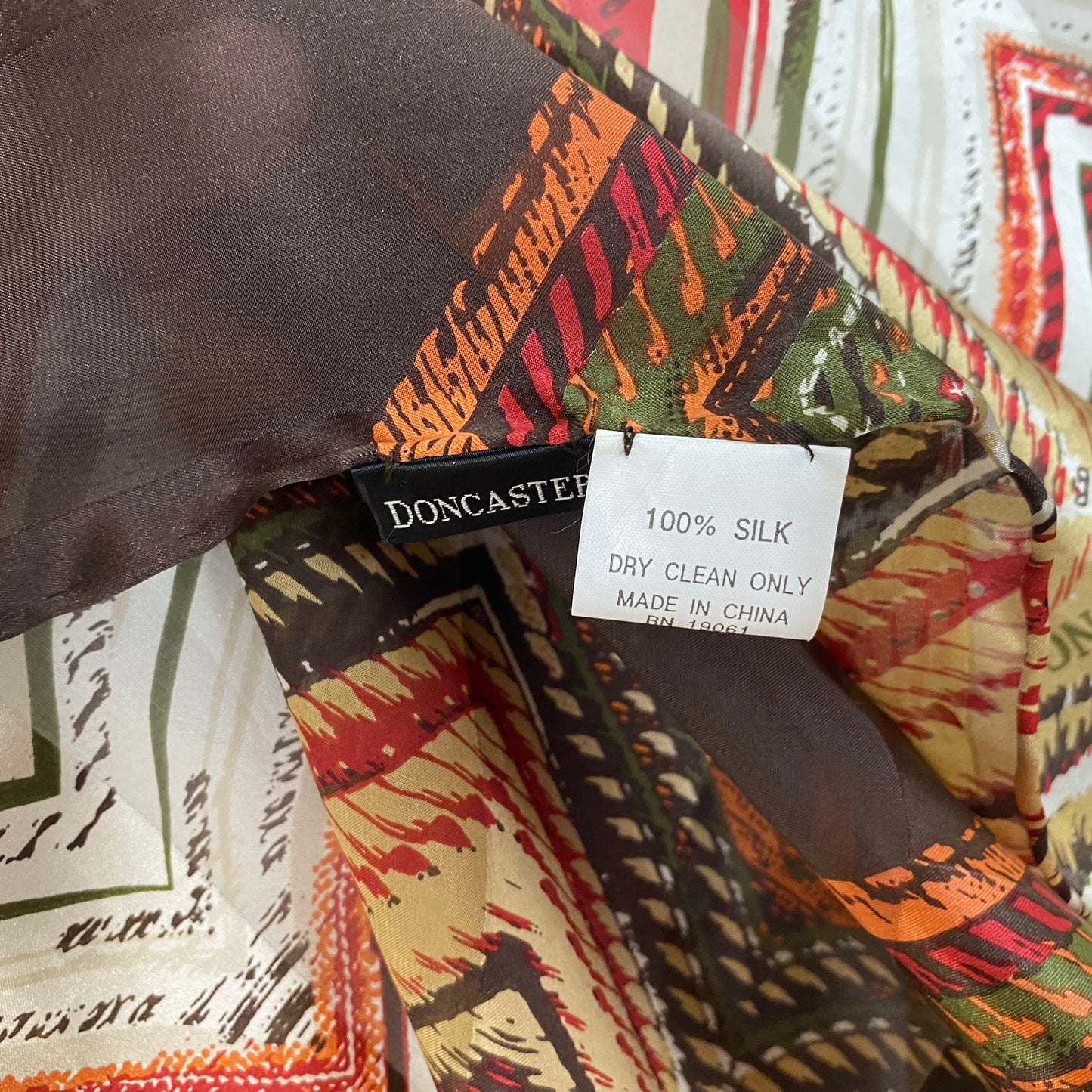 Doncaster Abstract Art Silk Scarf - Long – 5007