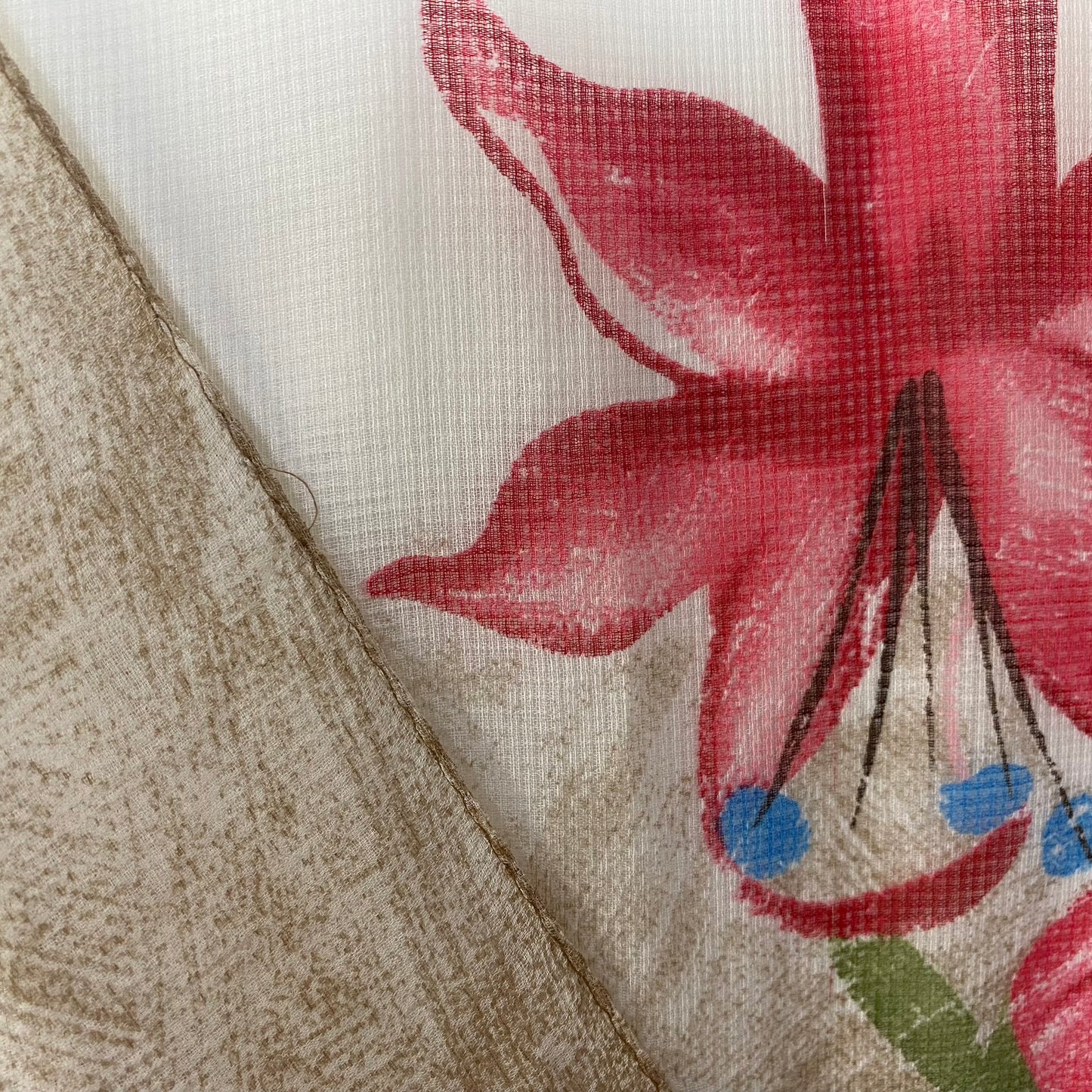Cejon Floral Art Silk Scarf - Long – 5012