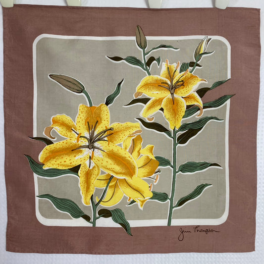 Jim Thompson Floral Silk Scarf - Square – 5015