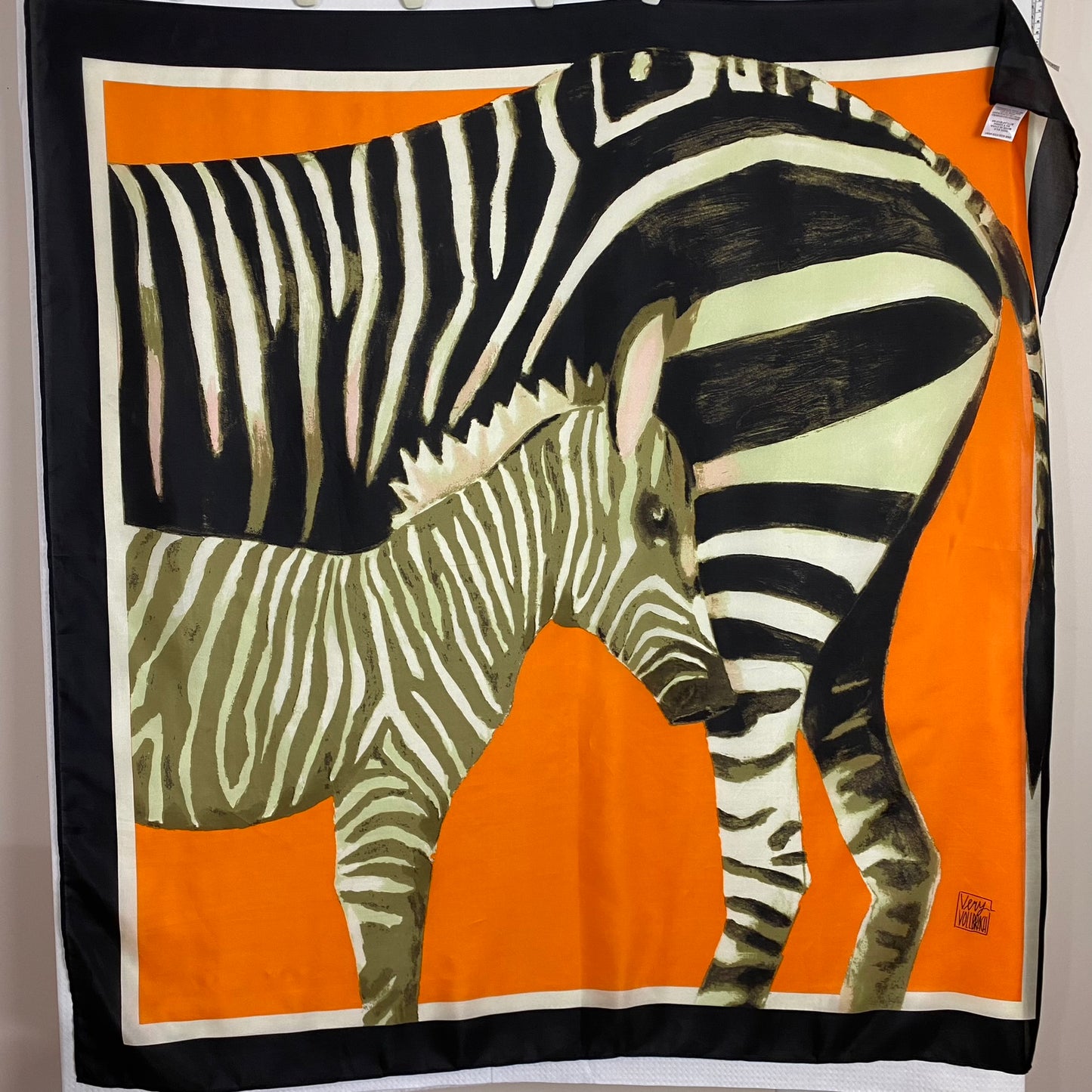 Very Vollbract Zebra Silk Scarf Square - 5016
