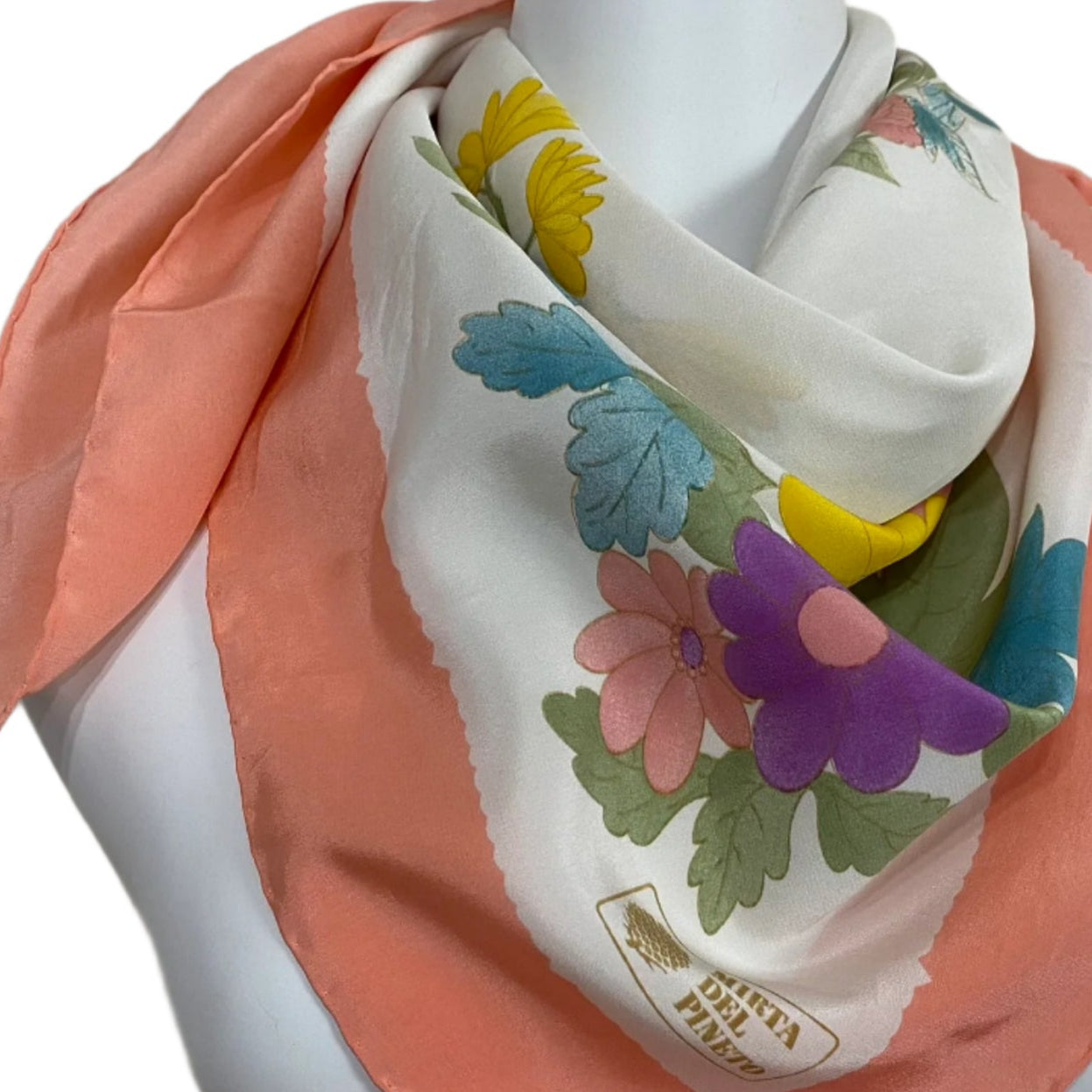 Mirta del Pineto Floral Silk Scarf - Square – 5032