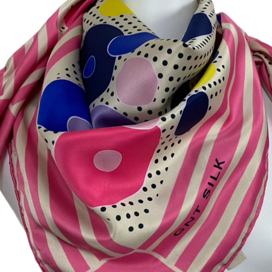 GNT Polka Dot Silk Scarf - Square – 5033