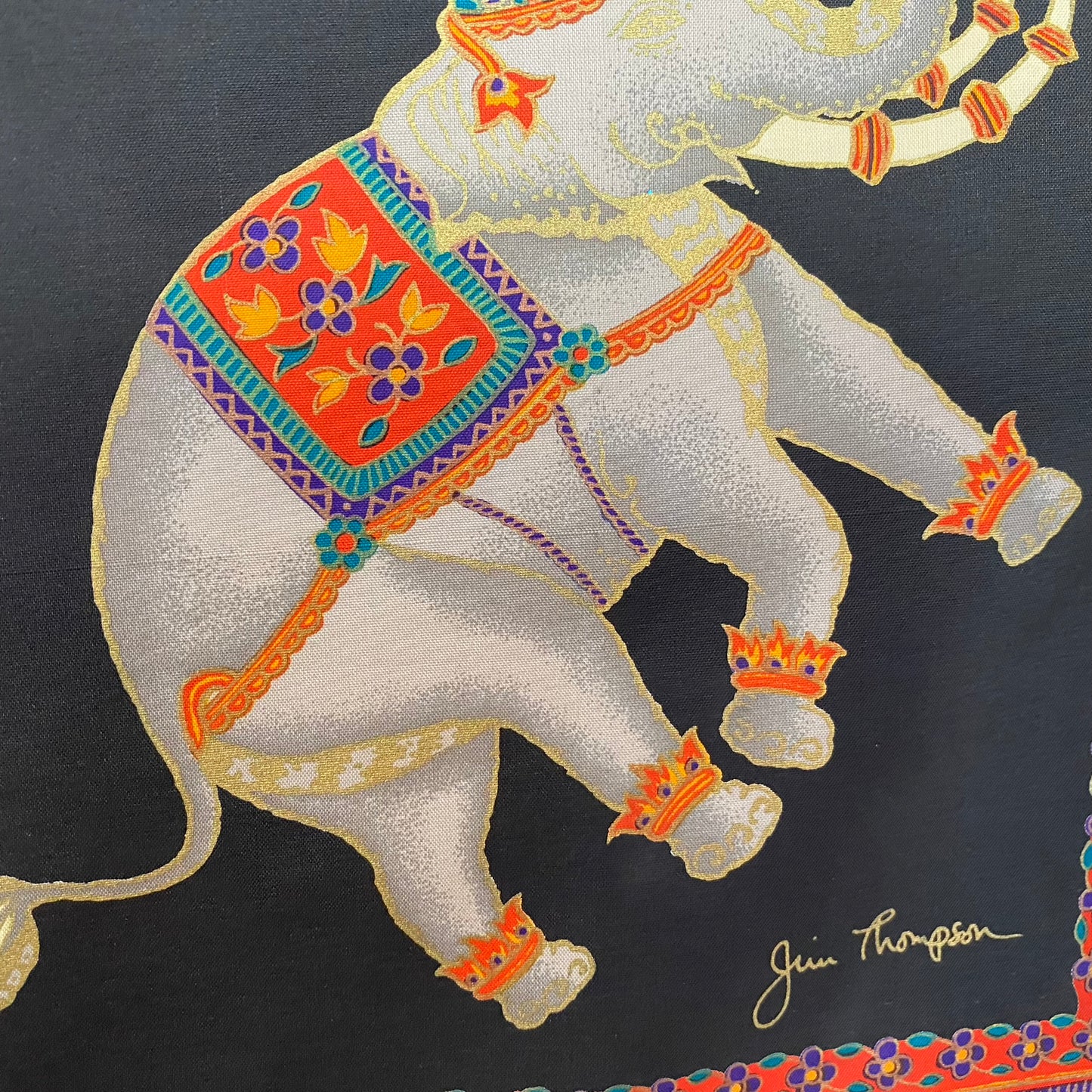 Jim Thompson Thai Elephants Silk Scarf - Square – 5051