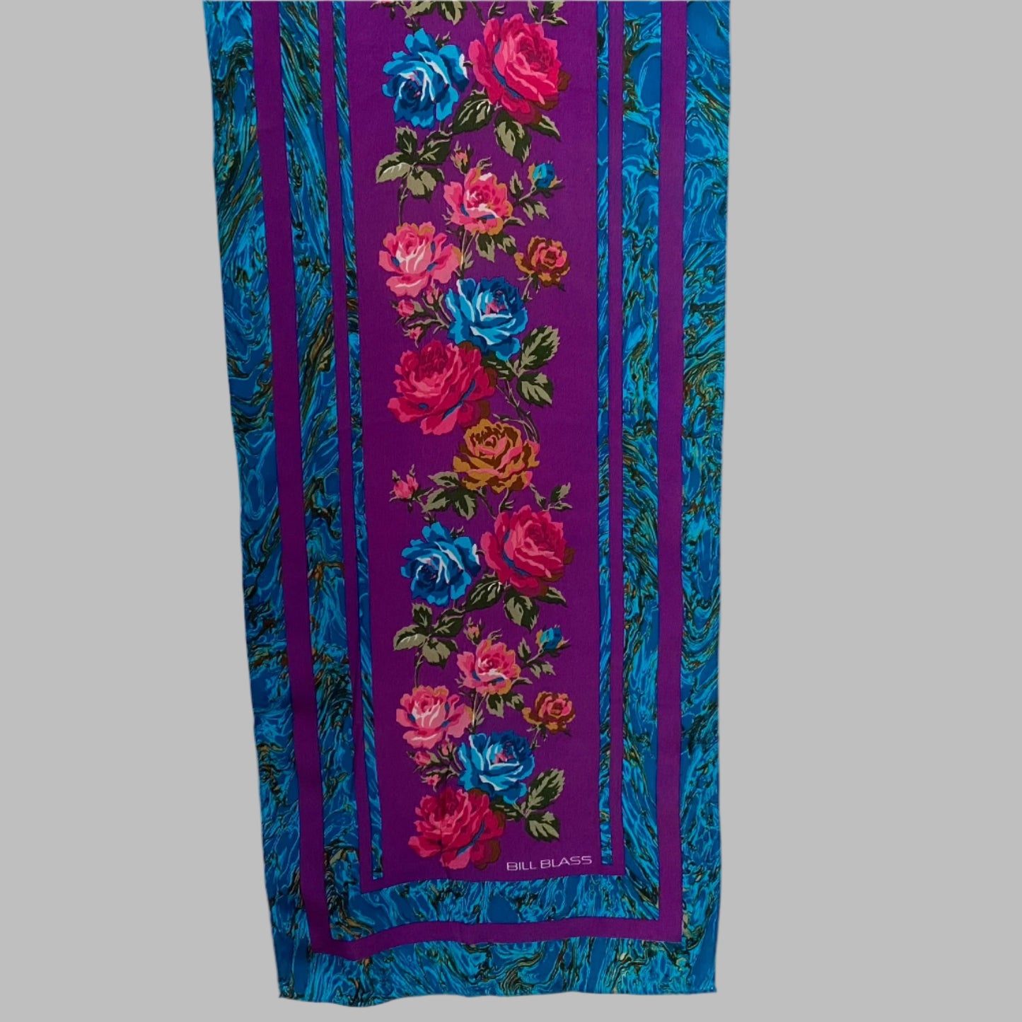Bill Blass Floral Silk Scarf - Long - 5057