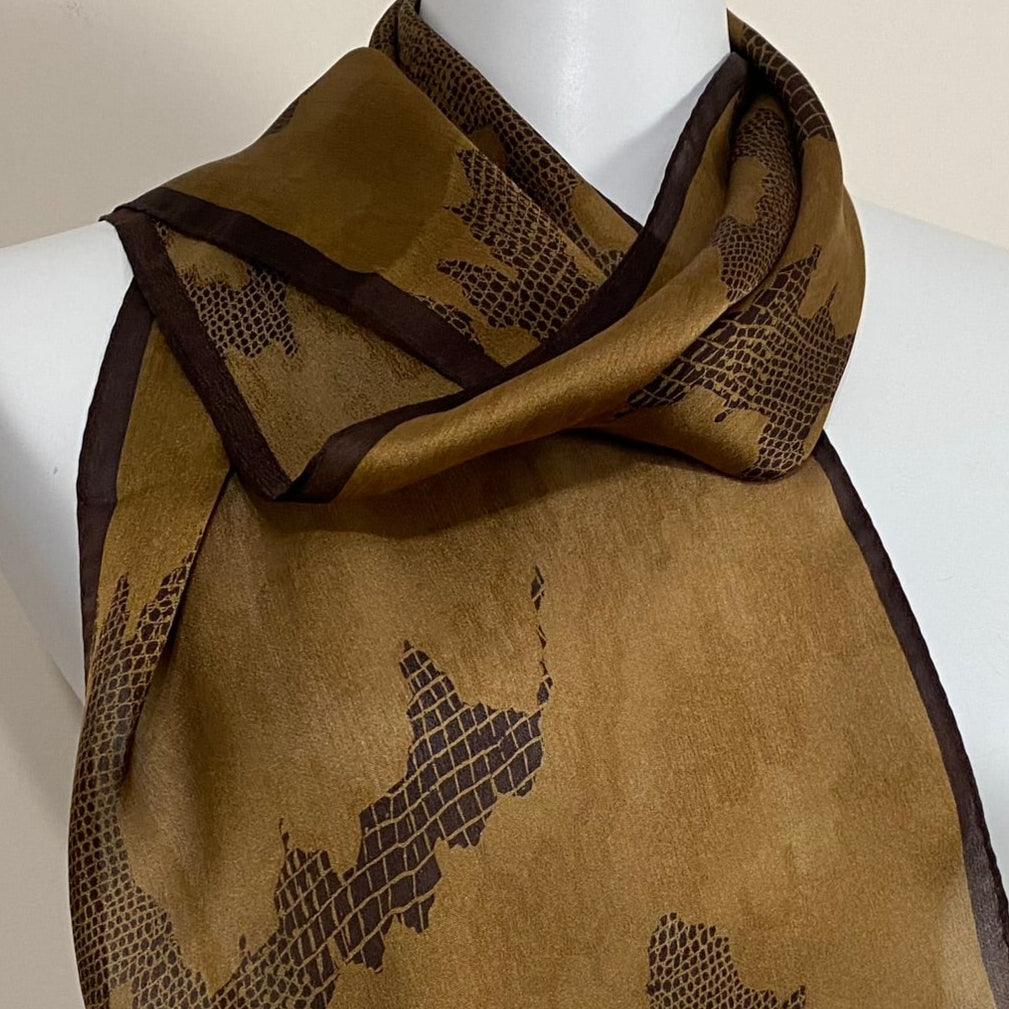 Ellen Tracy Designer Silk Scarf - Long – 5062