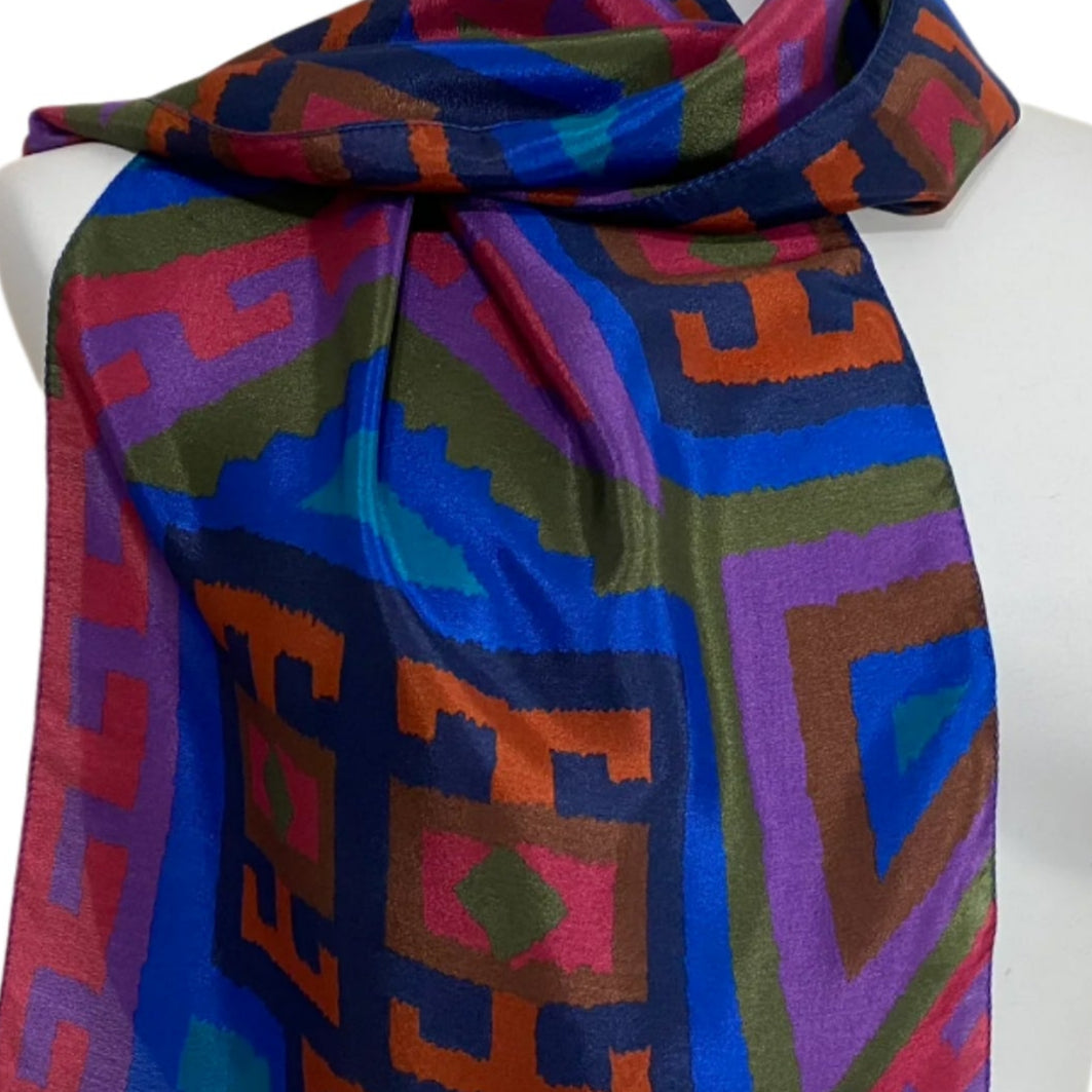 Runway Art Silk Scarf - Long – 5063