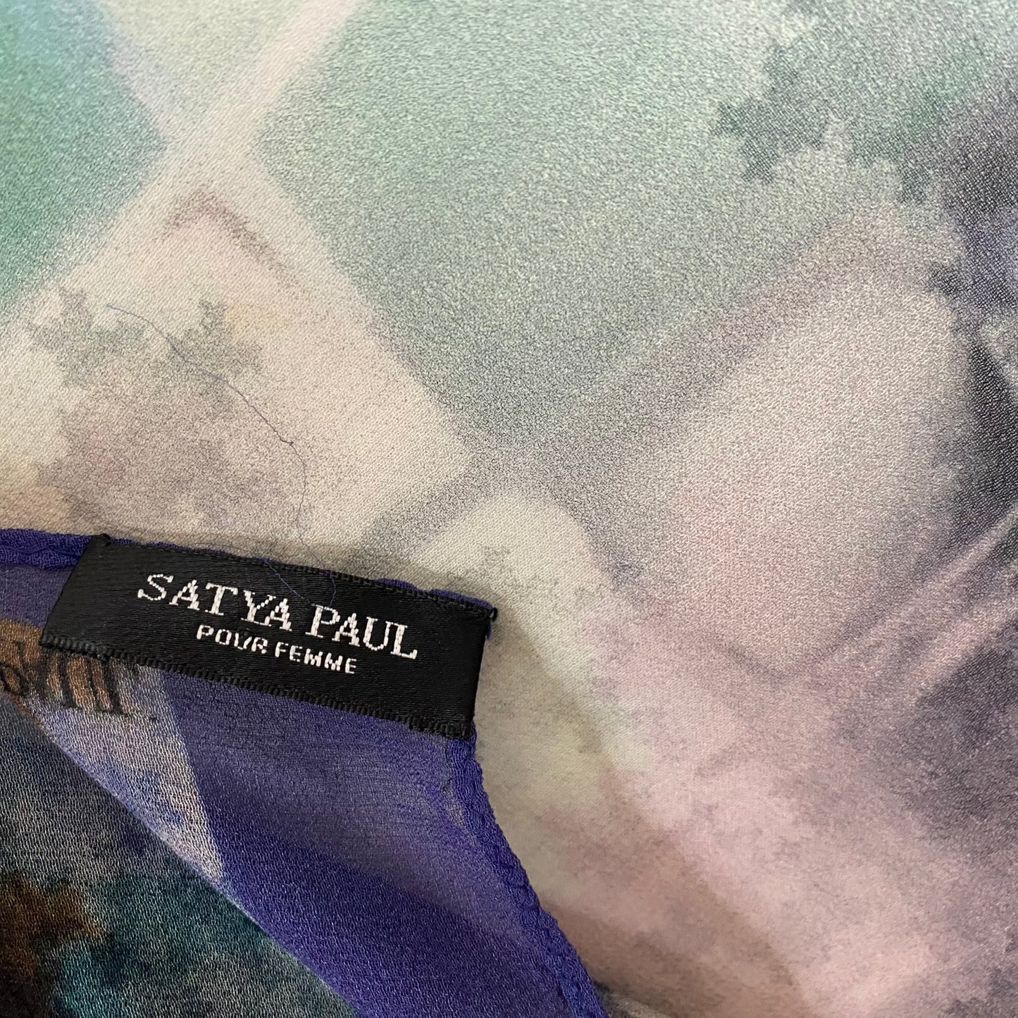 Satya Paul Abstract Art Silk Scarf - Long – 5064