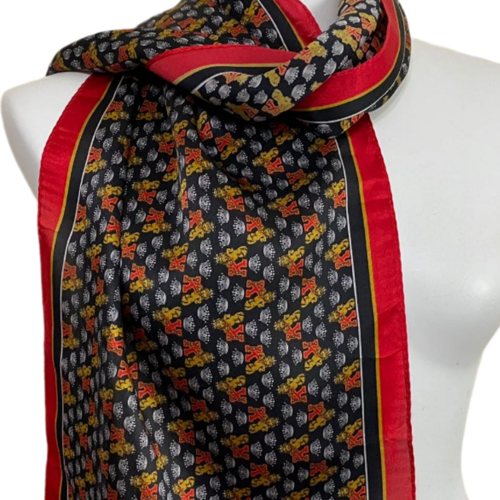 Kings College Logo Monogram Silk Scarf - Long – 5066