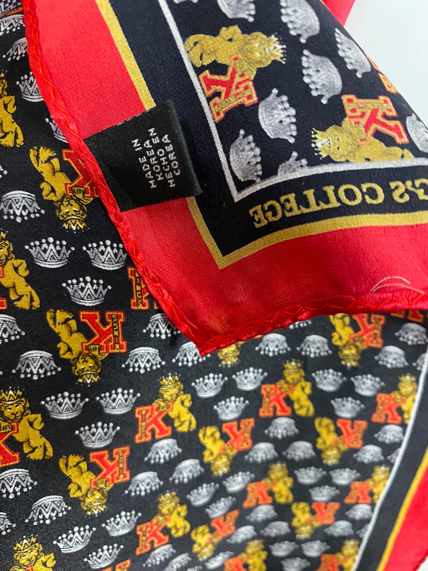 Kings College Logo Monogram Silk Scarf - Long – 5066