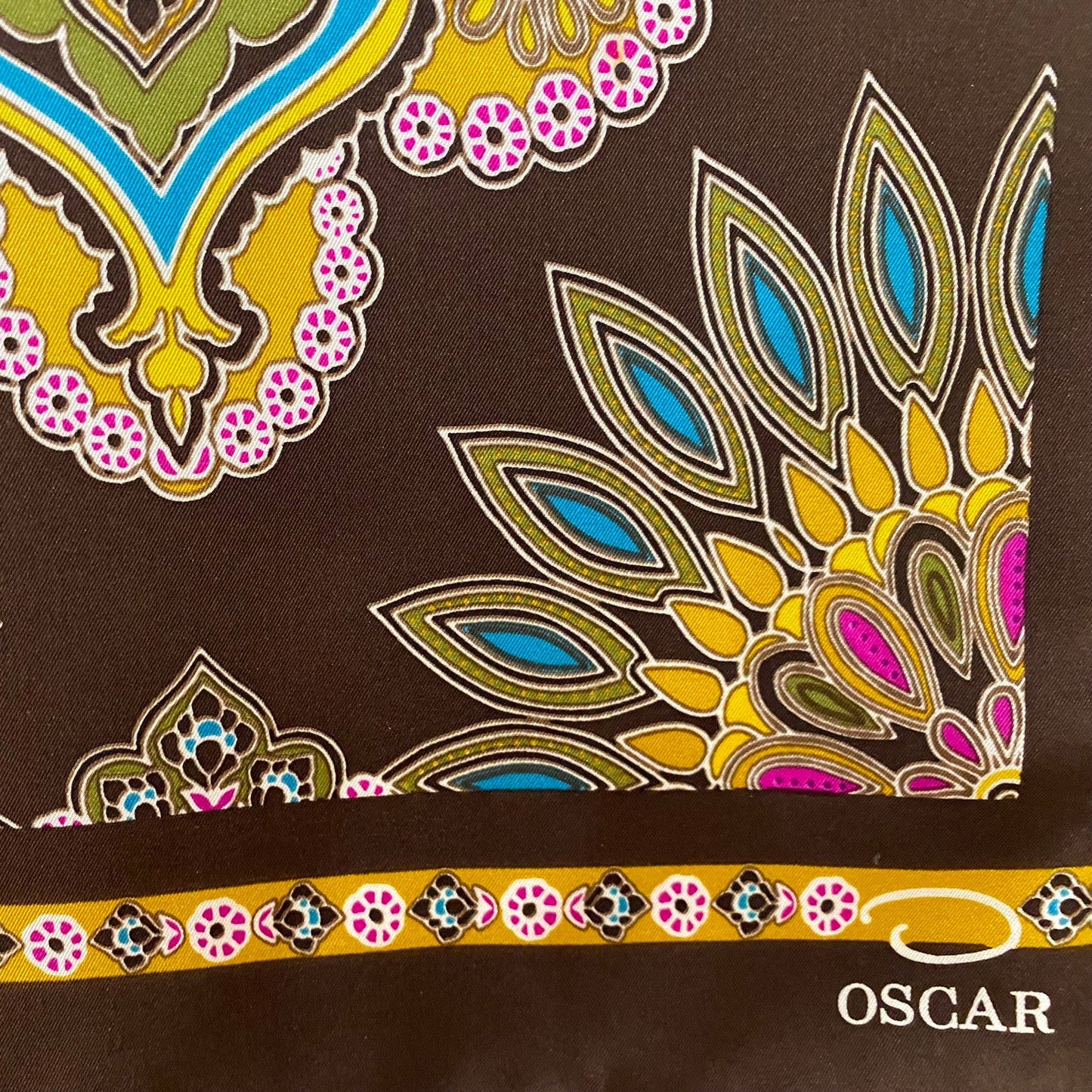 Oscar Retro Silk Scarf - Long