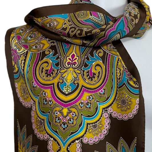 Oscar Retro Silk Scarf - Long