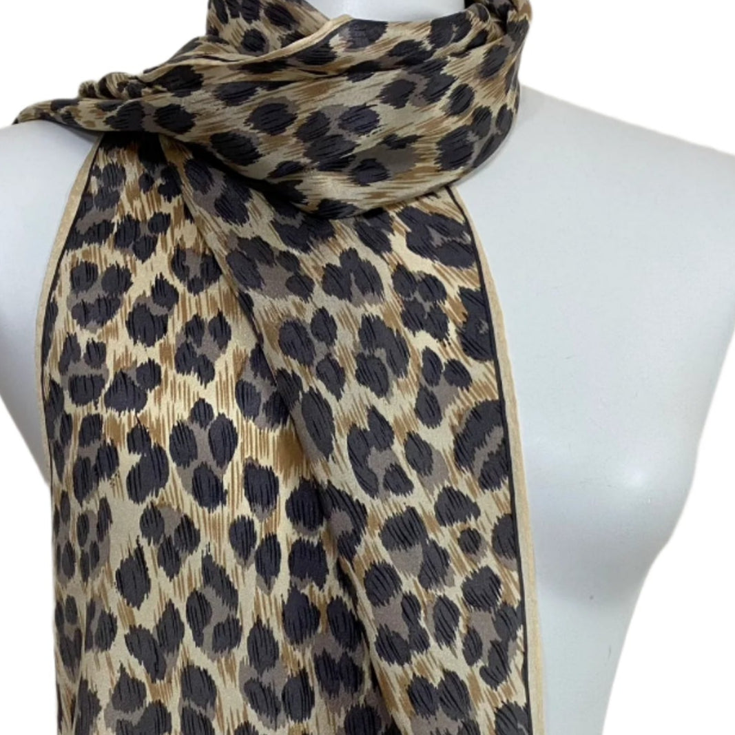 Echo Animal Print Silk Scarf - Long – 5068