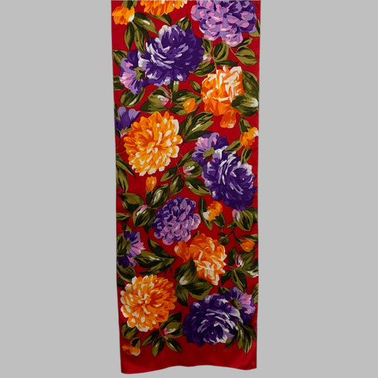 Echo Floral Silk Scarf - Long – 5072