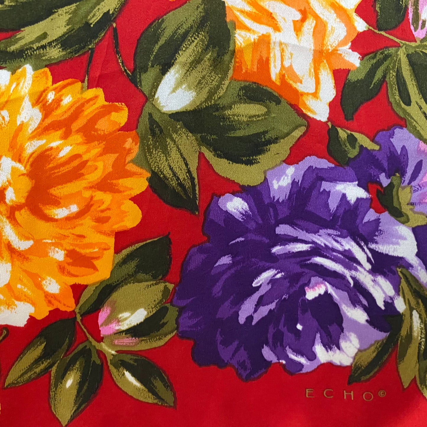 Echo Floral Silk Scarf - Long – 5072