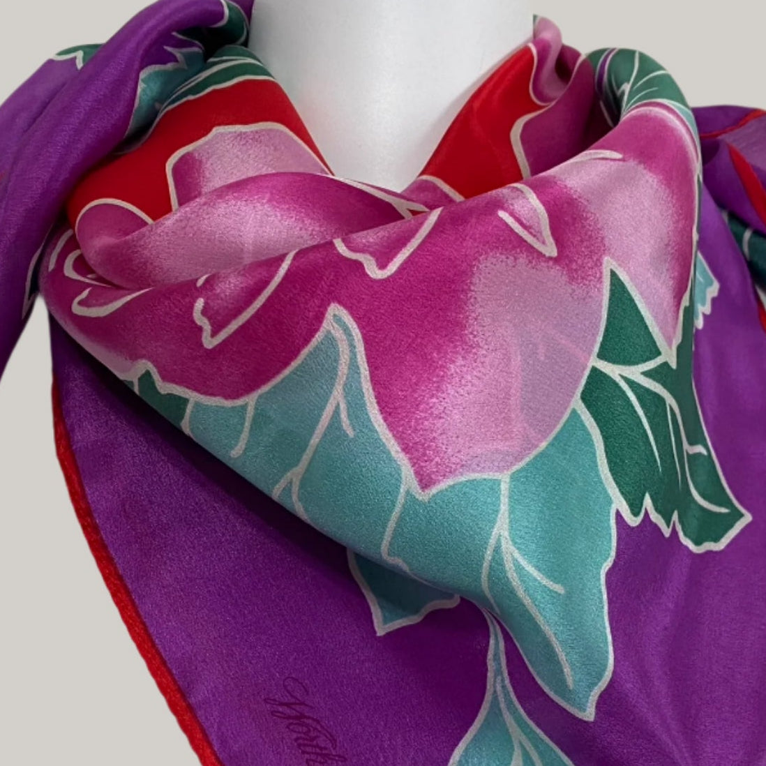 Worthington Floral Silk Scarf - Square – 5075