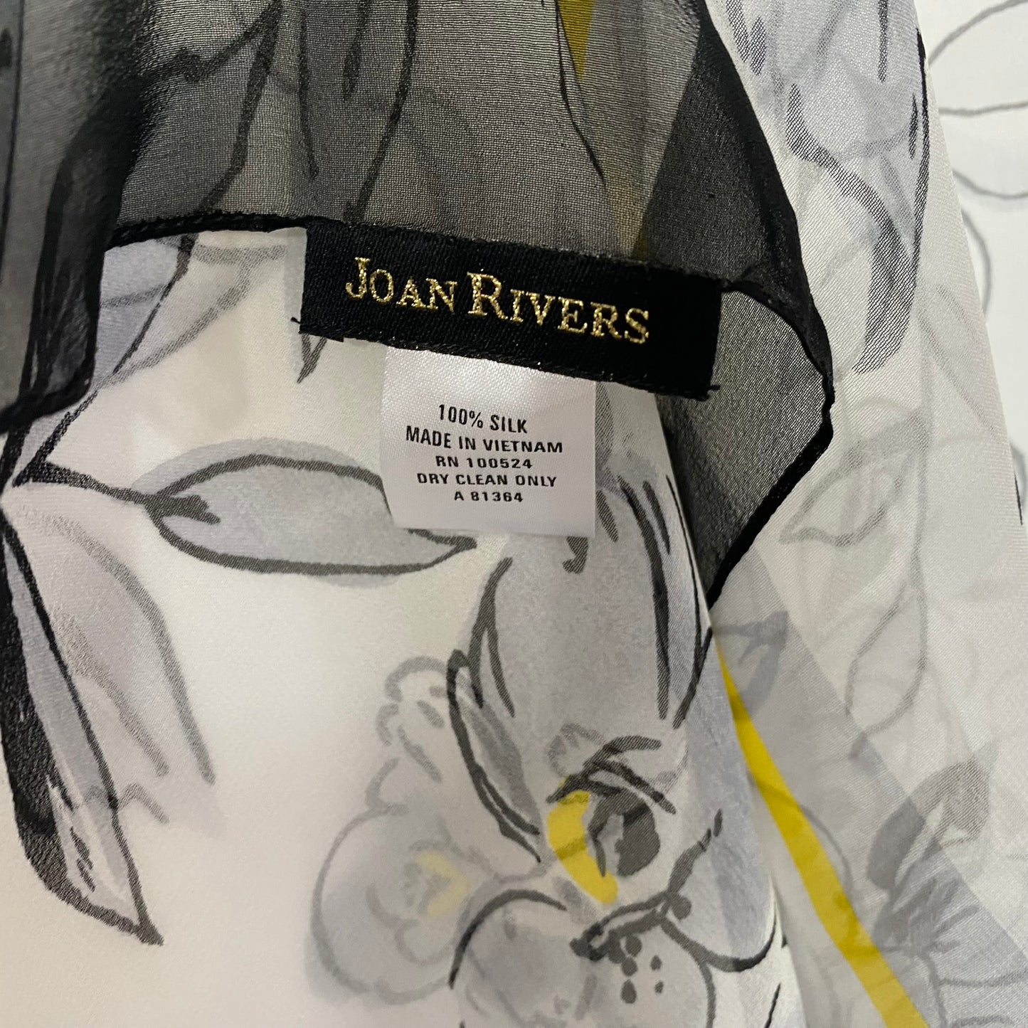 Joan Rivers Designer Silk Scarf - Square – 5076