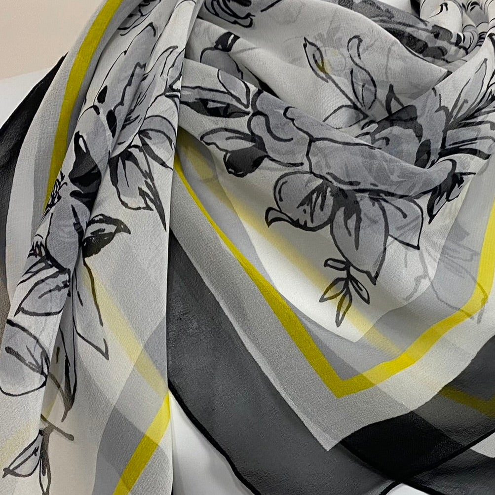 Joan Rivers Designer Silk Scarf - Square – 5076