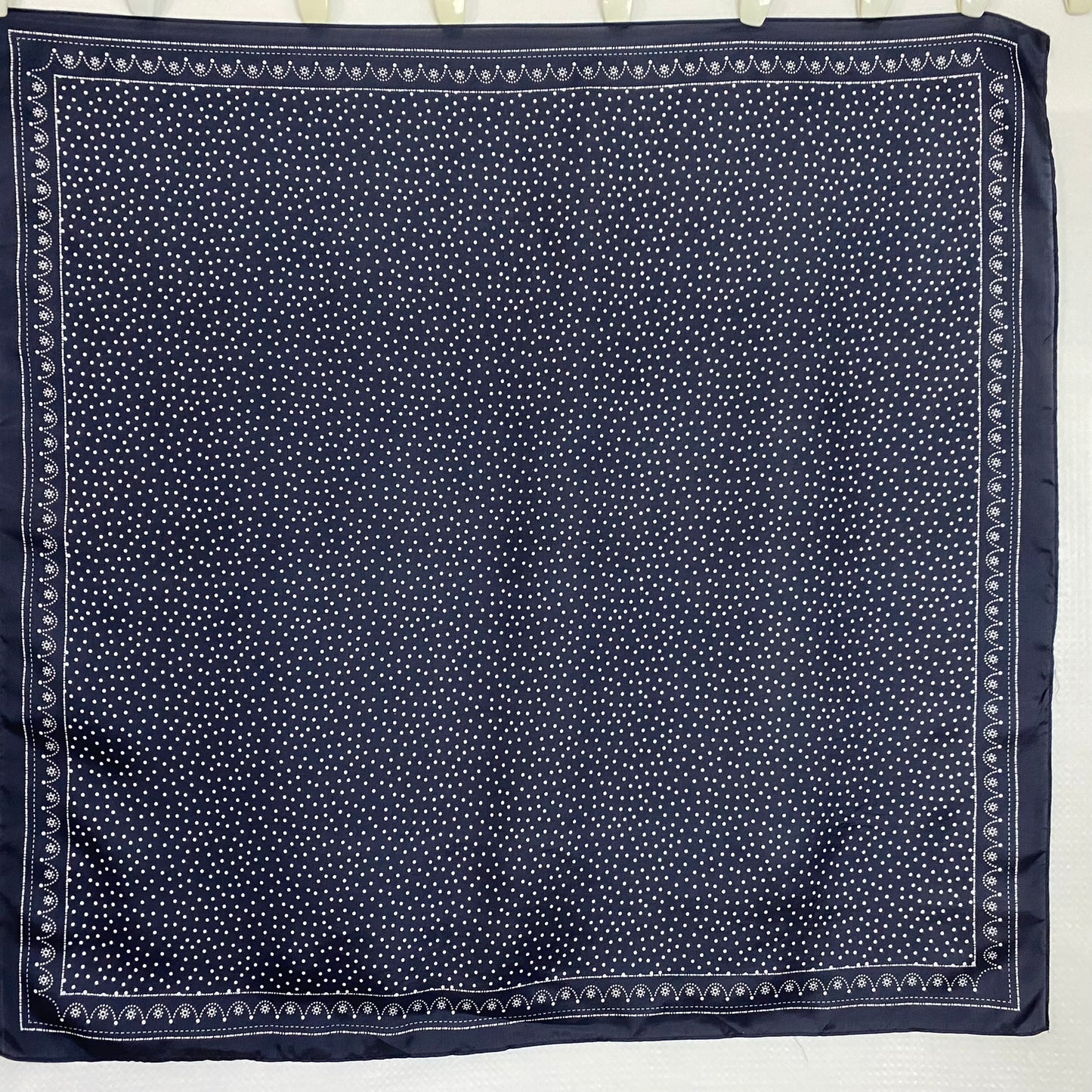 Abercrombie & Fitch Polka Dot Silk Scarf - Square - 5077