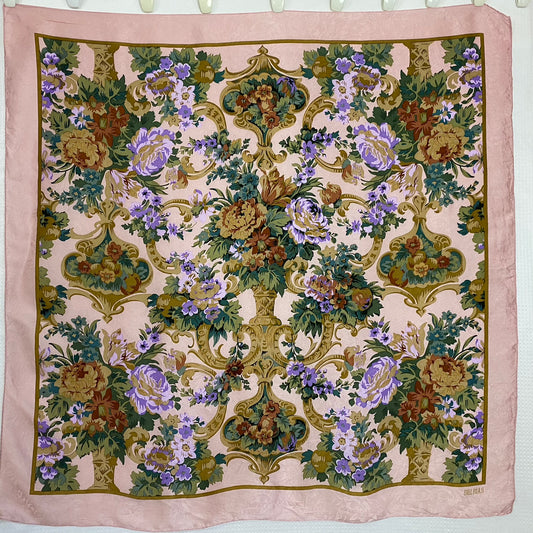 Bill Blass Floral Silk Scarf - Square - SKU 5081