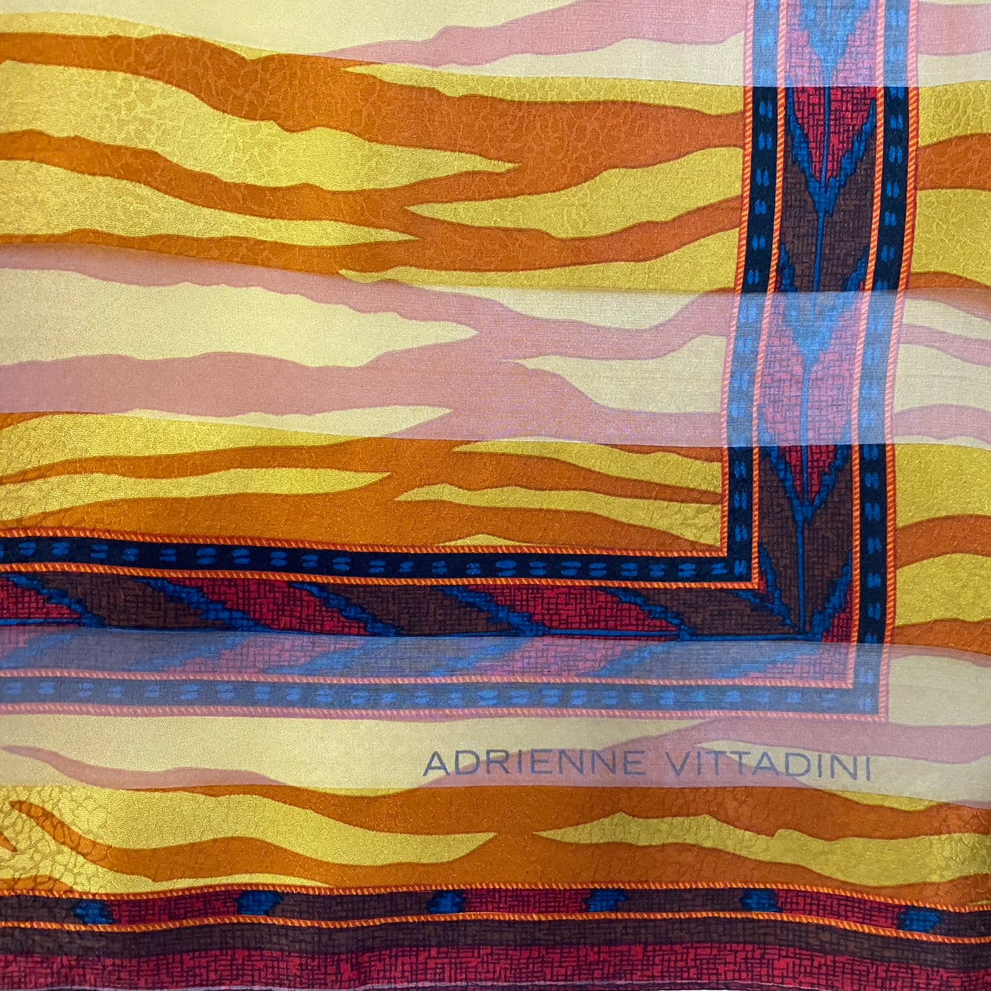 Adrienne Vittadini Embossed Silk Scarf - Square - 5083