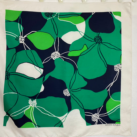 Banana Republic Floral Silk Scarf - Square - 5084