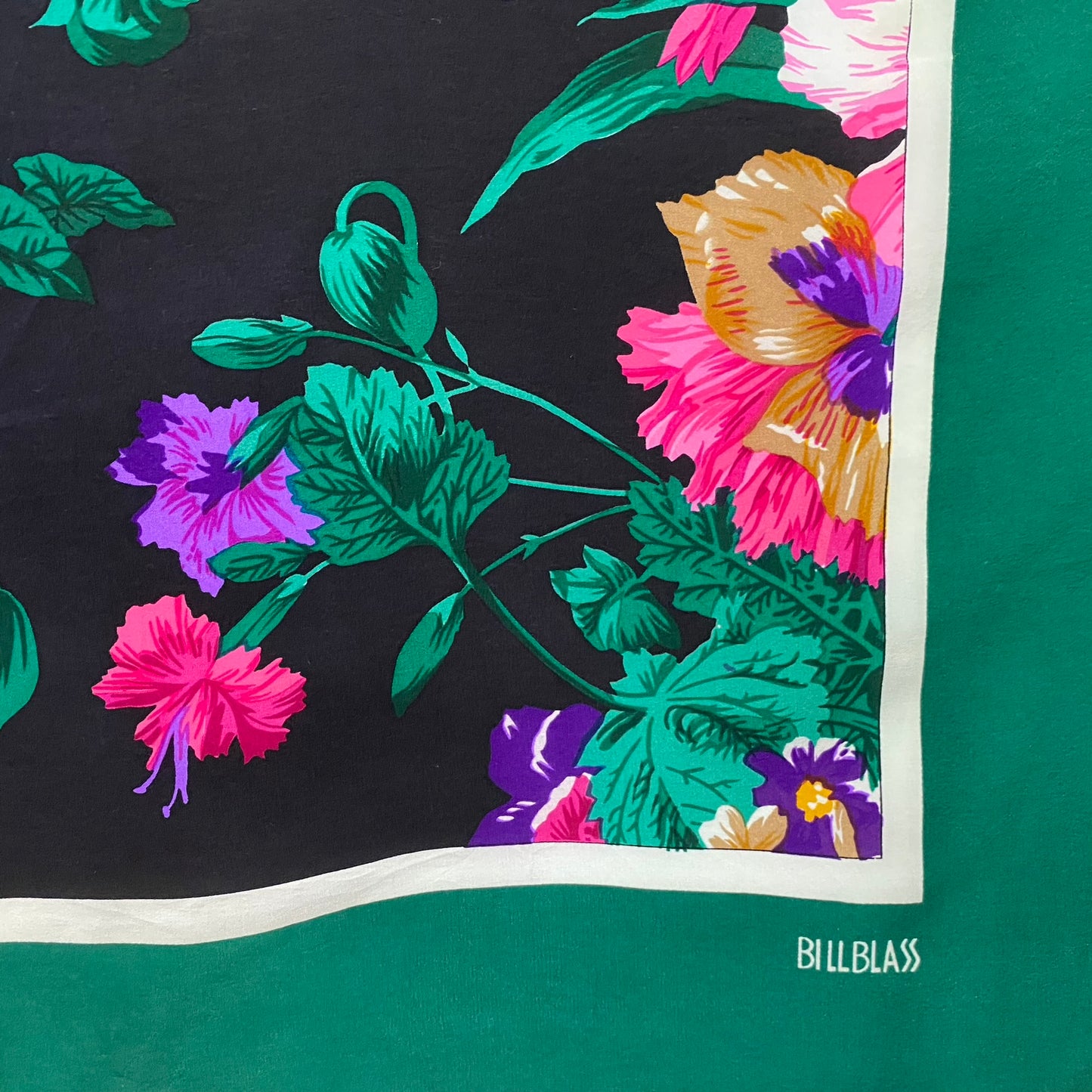 Bill Blass Floral Silk Scarf - Square - 5085