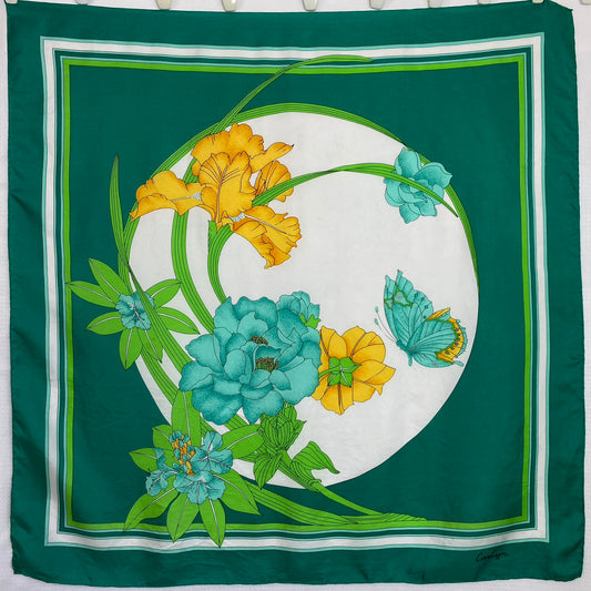 Carlyn Floral Silk Scarf - Square – 5087