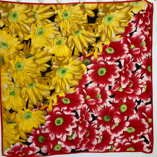 Echo Floral Silk Scarf - Square – 5092