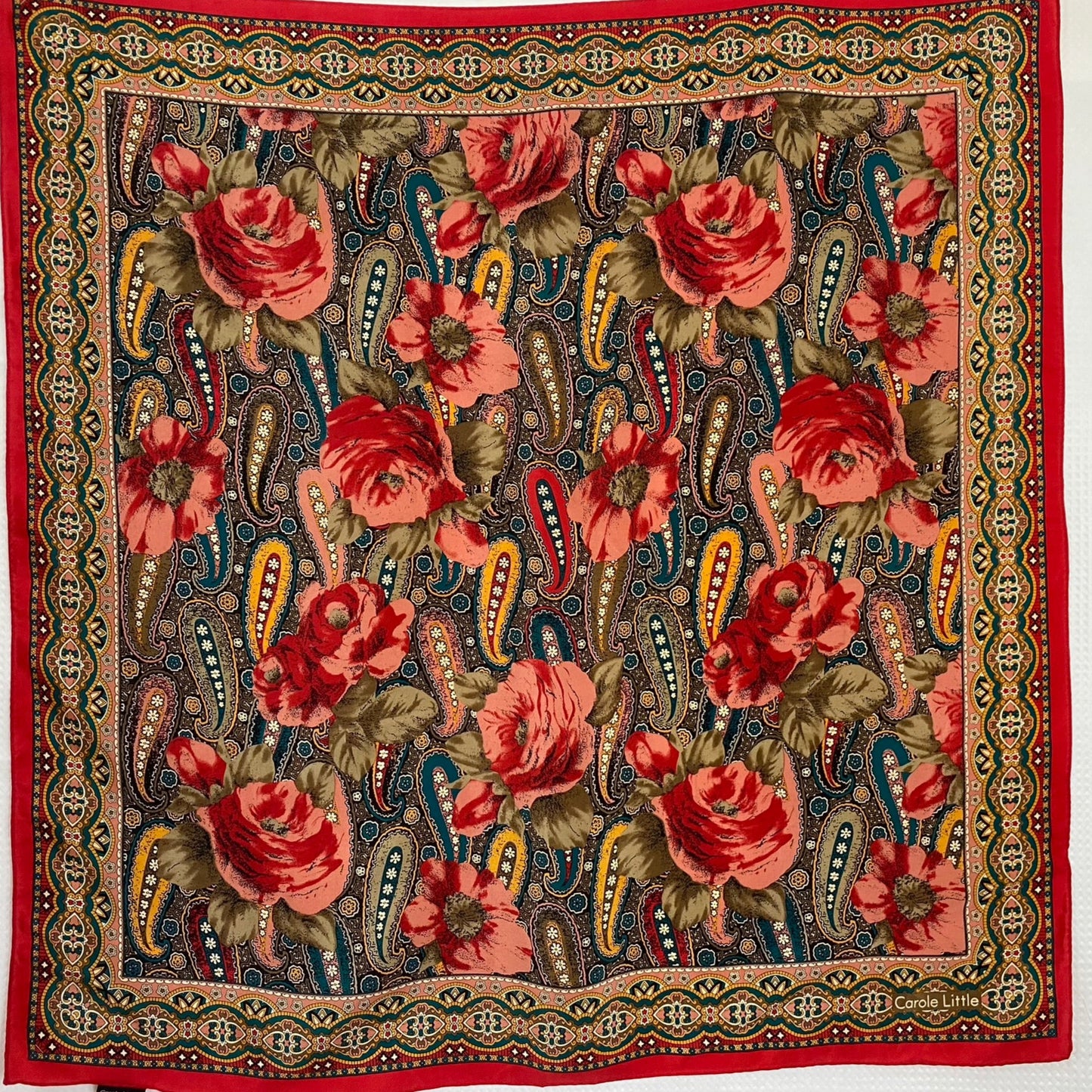 Carole Little Floral Paisley Art Silk Scarf - Square – 5095
