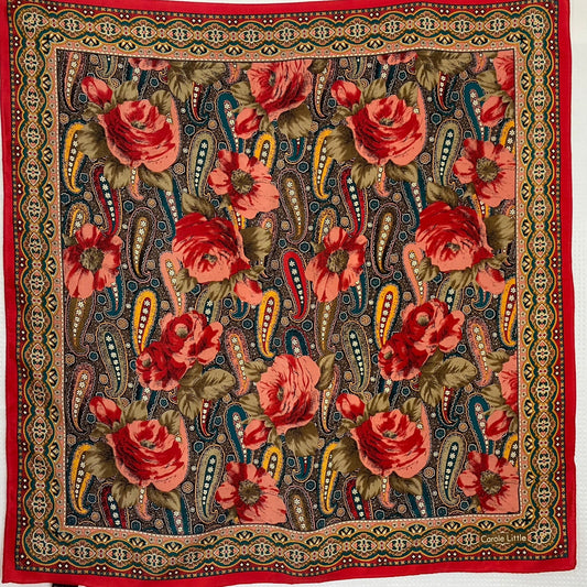 Carole Little Floral Paisley Art Silk Scarf - Square – 5095