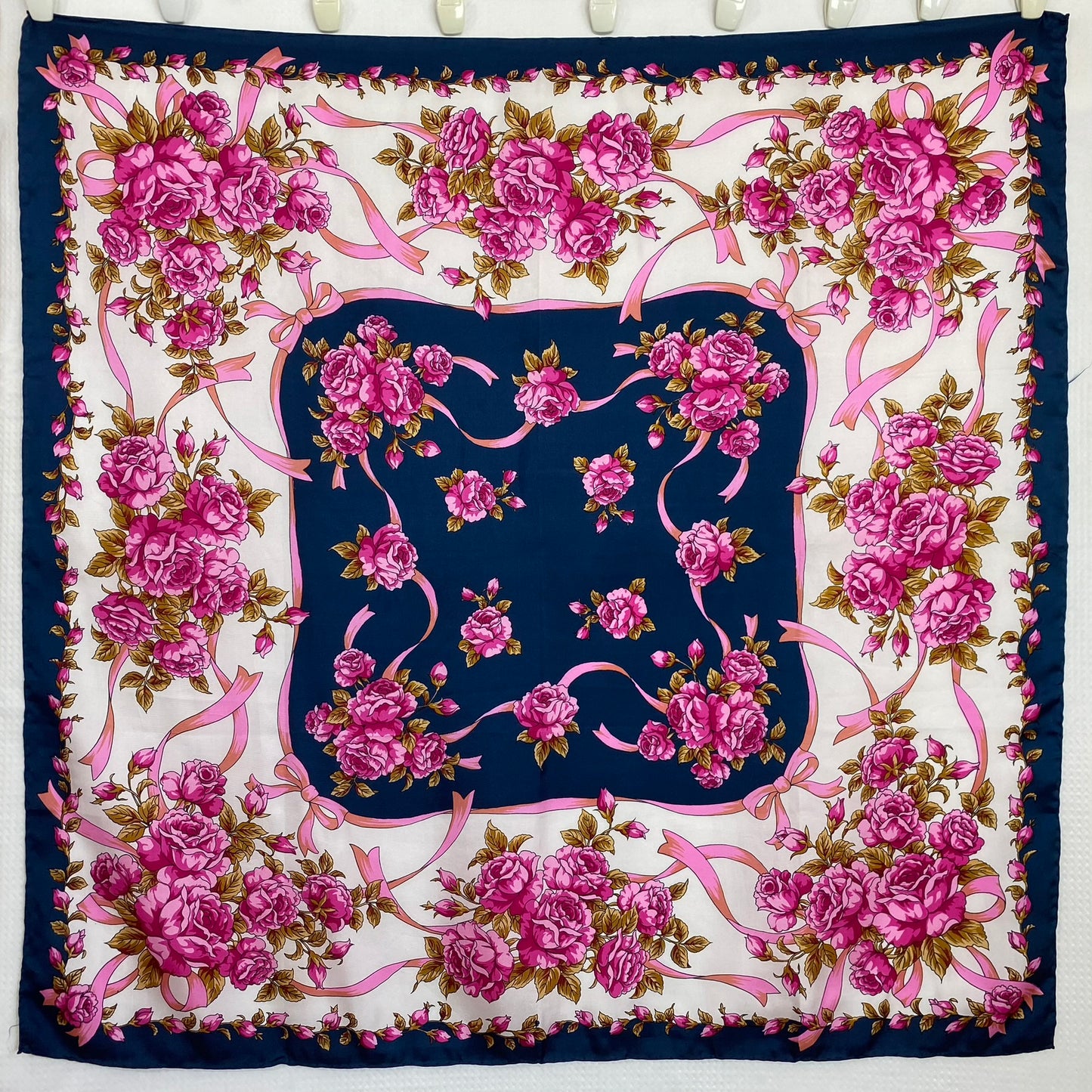 Golden Camel Floral Silk Scarf - Square – 5098